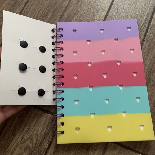 Spiral notebook with pins new