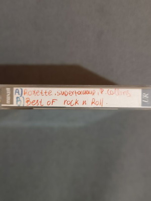 Cassette used with songs by Roxette, Phil Collins, Rock n Roll