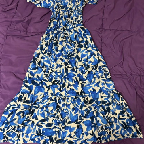 Floral dress Trendyol size M like new, blue
