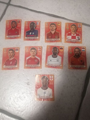 9 СТИКЕРА Panini FIFA WORLD CUP QATAR 2022