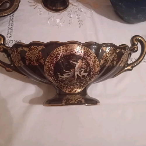 Handmade ceramics with 24 carat gold, set of 4 pieces