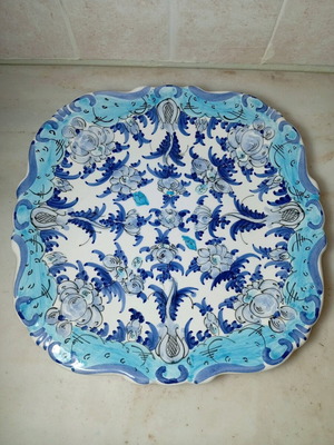 Decorative handmade Skyros porcelain plate new