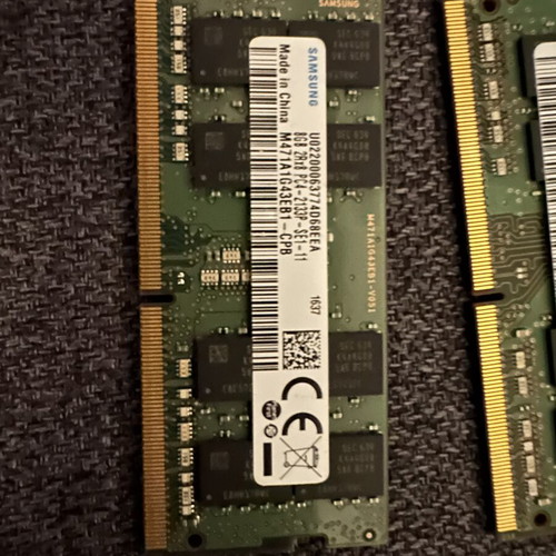 DRam 8 GB laptop memory modules like new, 2x2133MHz and 2x2400MHz