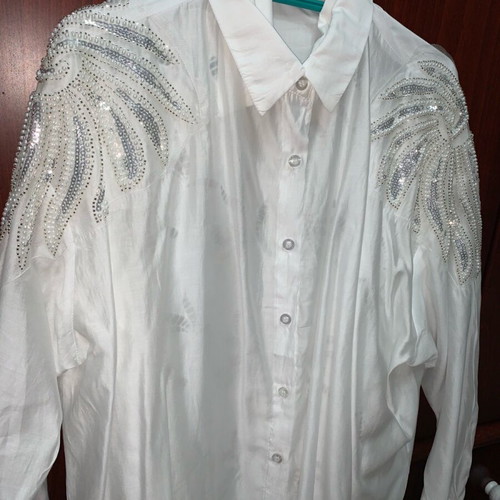 White sequin shirt like new