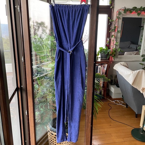 Lakia Gavalas jumpsuit used, terry fabric, blue with belt