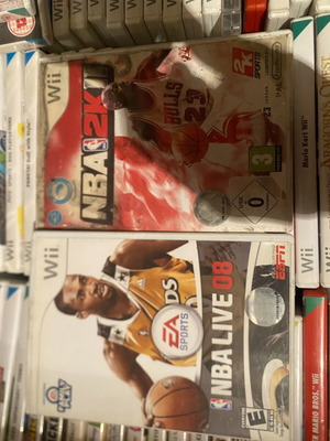 EA Sports NBA Live 08 και 2K Sports NBA 2K11 παιχνίδια για Wii, σετ 2