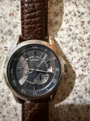 Ρολόι Seiko Premier Direct Drive σαν καινούργιο, καφέ