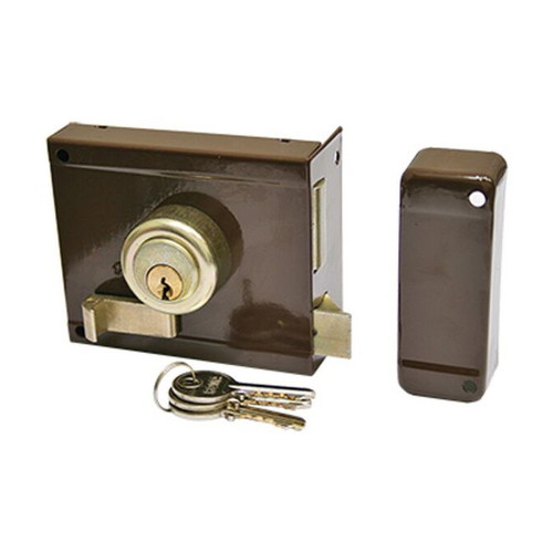 Box lock left-handed brown color new