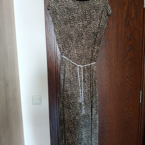 Shein dress used, modern print, black and brown, size XL