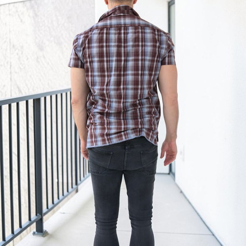 Springfield checked shirt Large like new, brown
