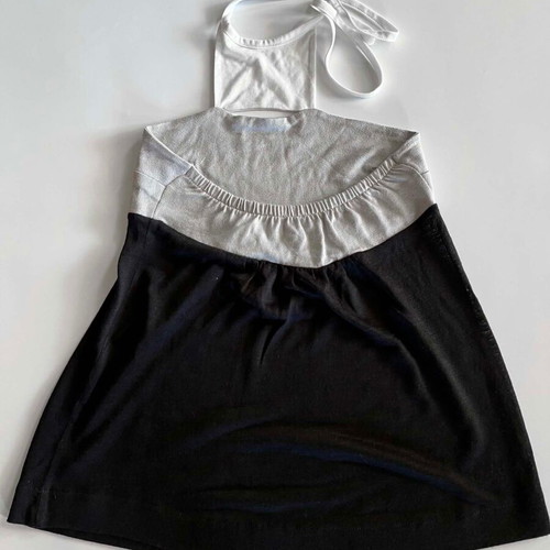 Backless top black-gray-white cotton size M used
