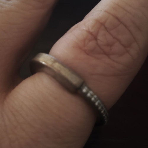 Antique Silver Fo Bijou Ring used, EU 60 (US 9)