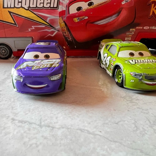 Disney Pixar Cars die-cast racers set of 2 like new