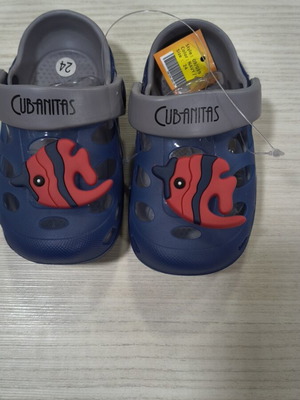 Cubanitas Boys' Clogs new, blue, sizes 22-24