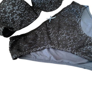 Αφόρετο Jadea σετ μαύρο-ραφ strapless 70Β με σλιπ Medium