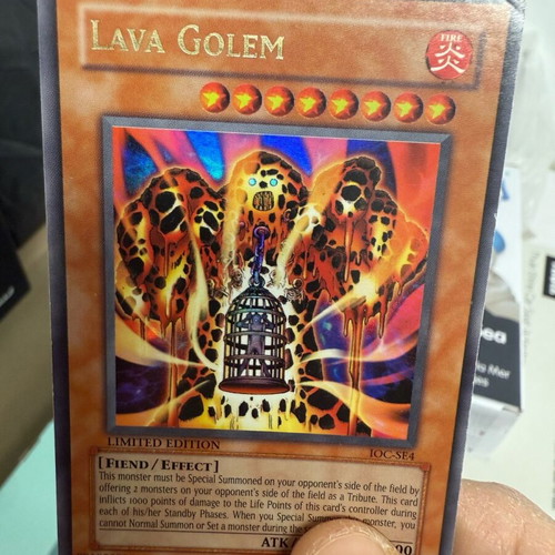 YU-GI-OH Lava Golem Limited edition gold card σαν καινούργιο