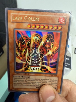 Κάρτα Yu-Gi-Oh Lava Golem Limited Edition Gold σε άριστη κατάσταση