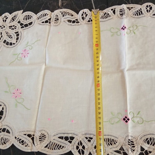 Vintage Linen Tablecloth Set 15 pcs handmade, brand new
