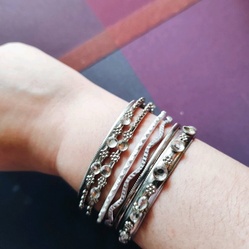 Zara boho bracelet set like new, silver
