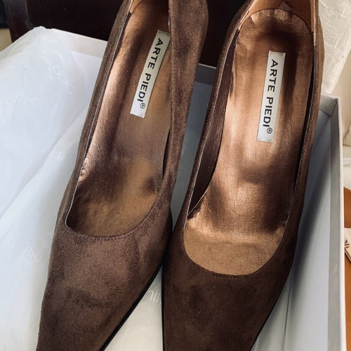 Arte Piedi Suede Pumps Size 38 Brown Like New
