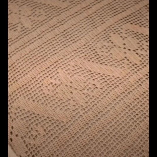Handmade ecru cotton blanket for double bed like new