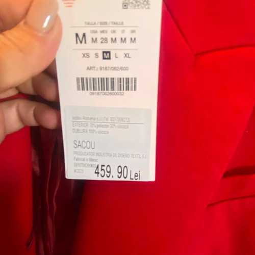 Zara set jacket and skirt midi red new M
