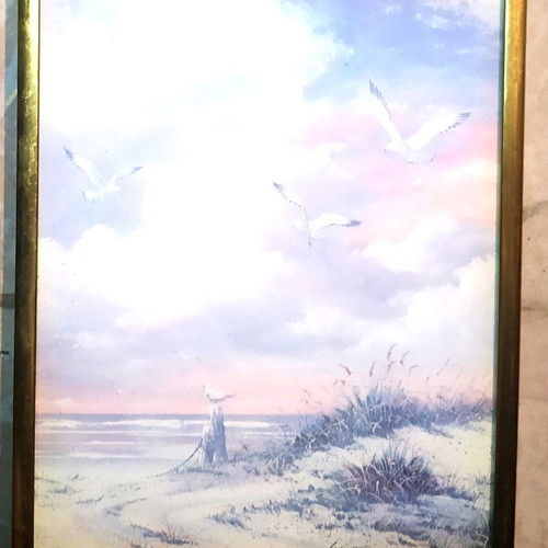 Framed landscape painting 22×27