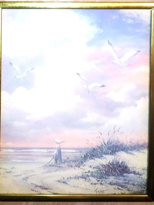Framed landscape painting 22×27