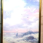 Framed landscape painting 22×27