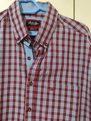 Berto Lucci Milano shirt size L, like new, red