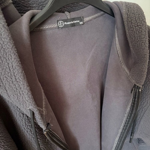 Men's jacket with fleece lining like new, size 2XL, black and gray