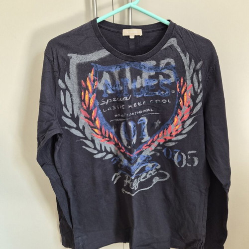 TeXcasualmen long-sleeve shirt XL used with vintage Miles print