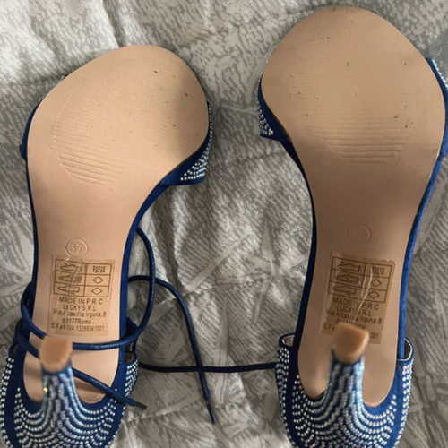 GoGo Shoes blue and silver high heels size 37 new