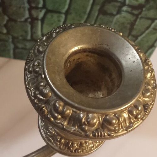 Vintage Georgian Revival candelabrum likely brass, like new
