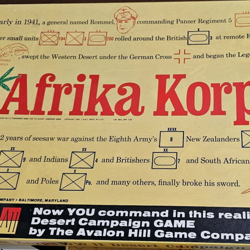 Afrika Korps board strategy game new
