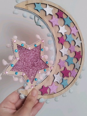 Decorative moon with star new