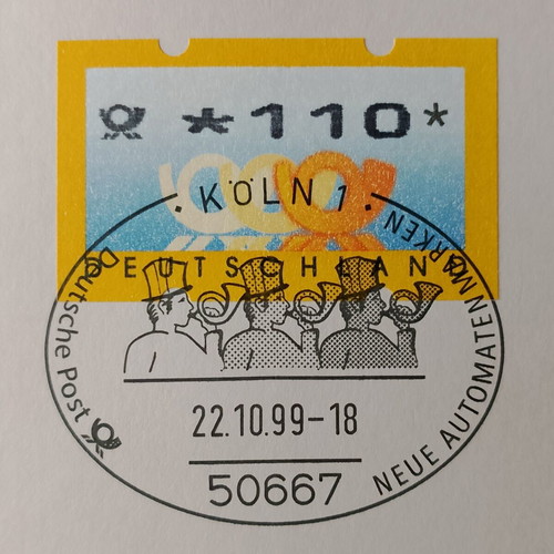 German stamp 1999 with Bonn first day cover postmark