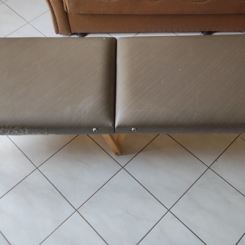 Portable massage table used, foldable into bag, functional