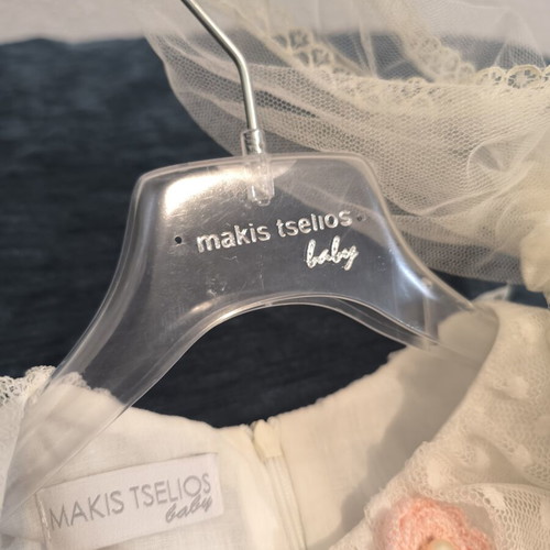 Makis Tselios Christening Dress Ivory For 1 Year Old New