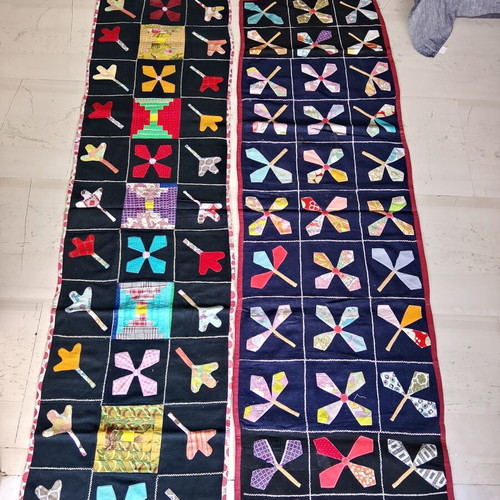 Παραδοσιακά χειροποίητα μάλλινα χαλιά patchwork σετ 3 σαν καινούργια