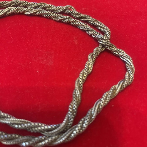Silver 925 Vintage Solid Necklace used, 70 cm, 40 grams