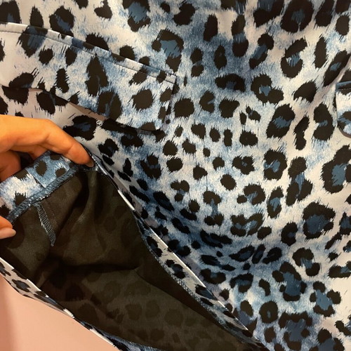 Mini skirt Zara new, satin look, black and blue, size S