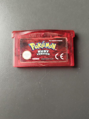 Pokemon Ruby Gameboy Advance cartridge used with replaced battery