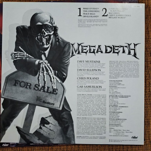 Megadeth Peace Sells but Who's Buying vinyl used, metal