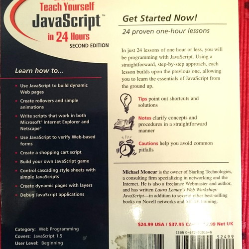 Sams Teach Yourself JavaScript in 24 Hours 2nd Edition