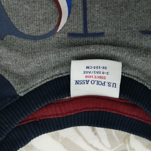 Polo baby sweatshirts blue and green like new, size 98 cm
