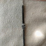 Bracelet with skull charm and strass like new, black