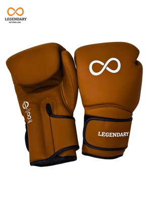 Legendary boxing gloves brown leather premium 12oz new