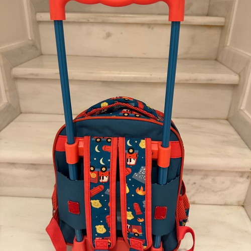 School toddler backpack used with wheels and handle by Moustakas