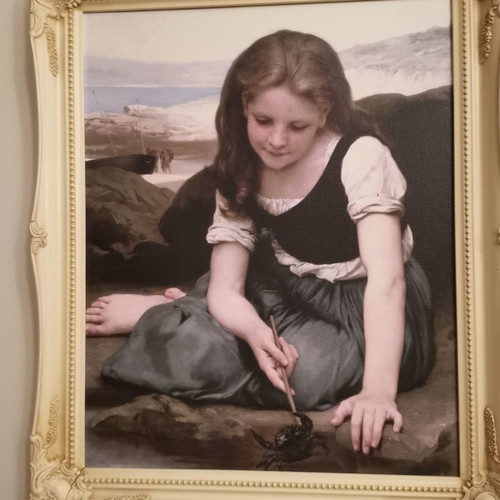 Le crabe (The Crab) William-Adolphe Bouguereau oil on canvas like new